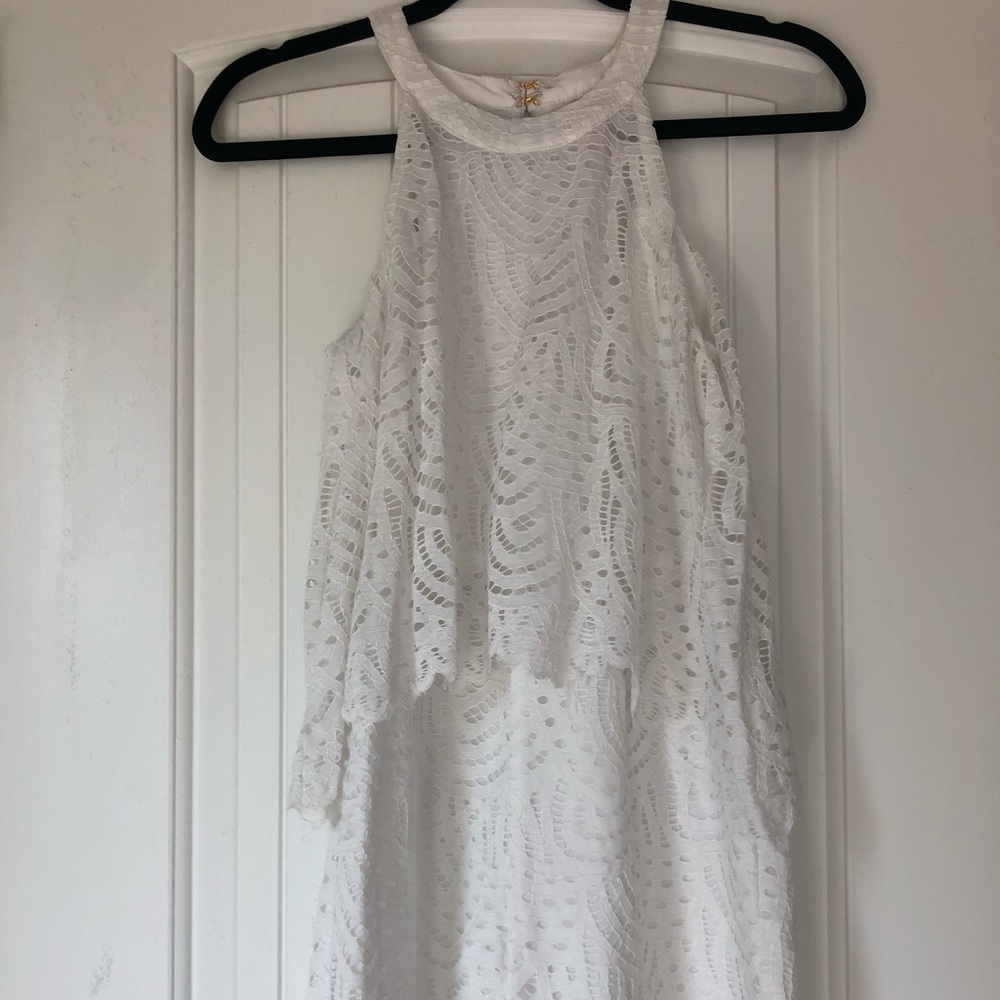White lace Edona Lilly Pulitzer romper 00